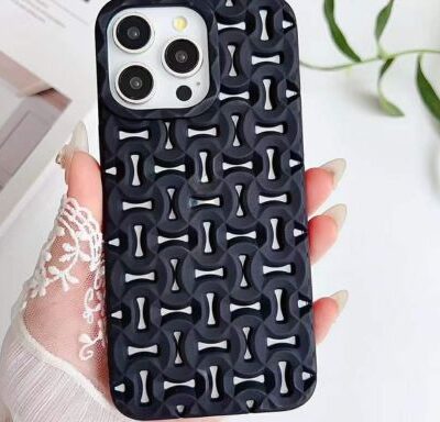 SILICONE VENTING MESH CASE FOR iPhone 13,14,15 & 16 SERIES : Black