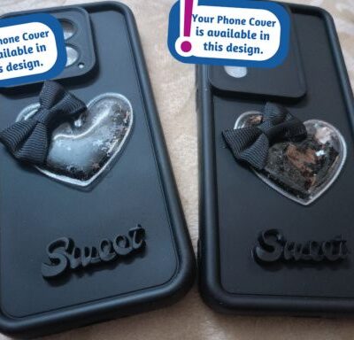Sweet Heart Soft Silicone Black Phone Case: For Selected Models