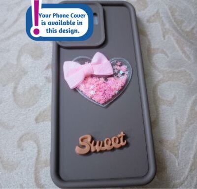 Sweet Heart Soft Silicone Brown Phone Case: For Selected Models