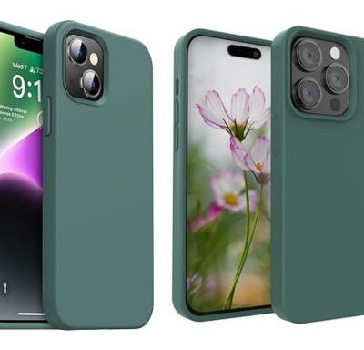 Apple iPhone Liquid Silicone Case : (Forest Green Color)