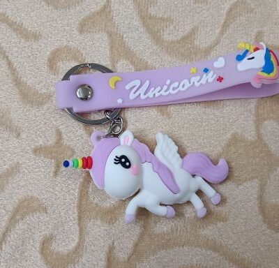 Cute Unicorn 3D keychain & Quirky Bag Charm Silicone 126 : Medium Size