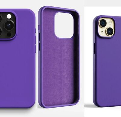 Apple iPhone Premium Liquid Soft Silicone Case : ( Viola Purple Color)