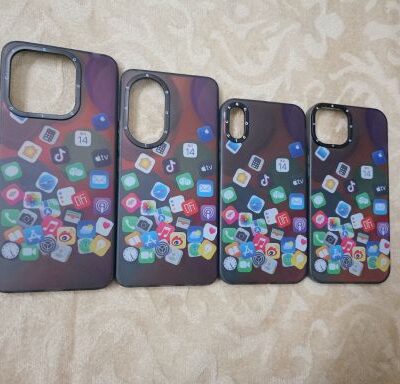 SOCIAL MEDIA ICONS Color Changing Matte Finish Anti-Fingerprint Phone Case with Independent Black Buttons : For Selected Phone Models