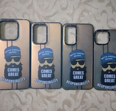 Beard Color Changing Matte Finish Anti-Fingerprint Phone Case with Independent Black Buttons : For Selected Phone Models