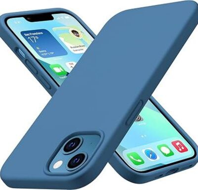Apple iPhone Premium Liquid Soft Silicone Case : (Cosmic Blue Color)