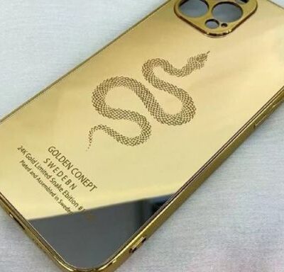 Crafted Gold Snake Luxurious Camera Protective iPhone Case