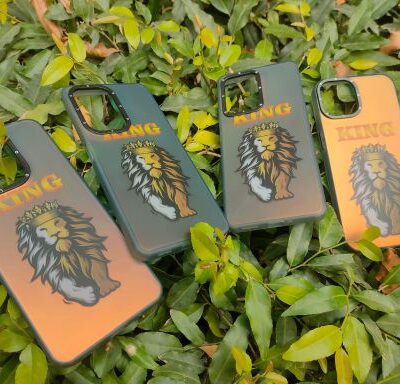KING LION Color Changing Matte Finish Anti-Fingerprint Phone Case with Independent Black Buttons : For Selected Phone Models