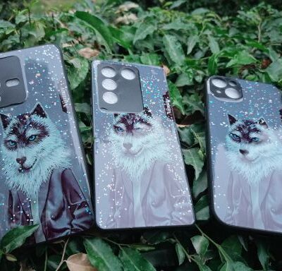 NIMMY WOLF GLASS GLUE GLITTER PHONE COVER : FOR SELECTED PHONE MODELS