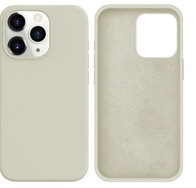 Apple iPhone Premium Liquid Soft Silicone Case : (Stone Grey Color)