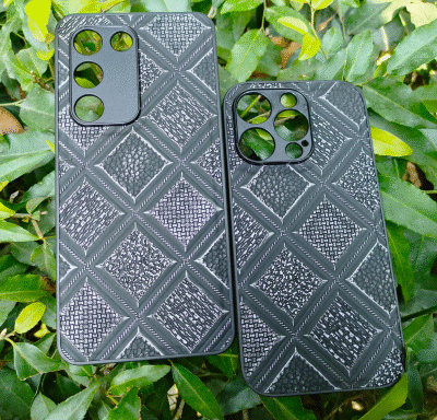 Textured PU Phone Covers Black Grey (For Selected Phone Models)