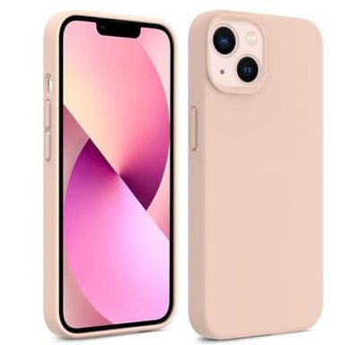 Apple iPhone Premium Liquid Soft Silicone Case : (Baby Pink Color)