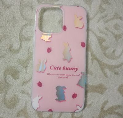 Fluorescent iPhone 14 Pro Max Case with Cute Bunny Design