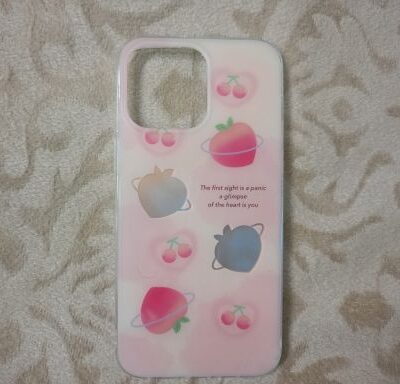 Fluorescent iPhone 14 pro max case with Cherry Fruits Design