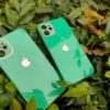 iPhone Premium Glass Case cosmic green Color