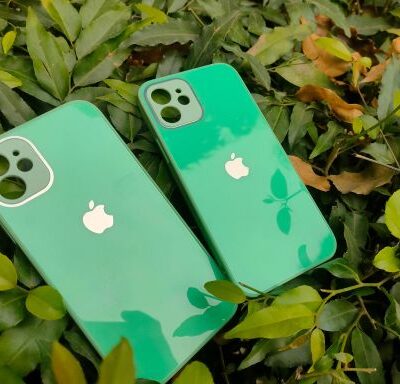 iPhone Premium Glass Case : Cosmic Green Color
