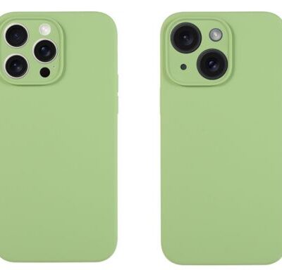 Apple iPhone Liquid Silicone Case With Camera Protection : (Mint Green Color)