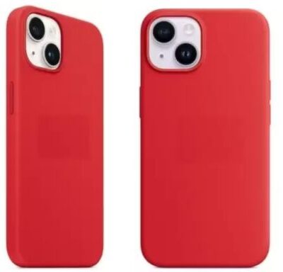 Apple iPhone Premium Liquid Soft Silicone Case : (Red Color)