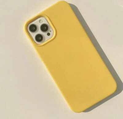 Apple iPhone Liquid Silicone Case : (Yellow Color)
