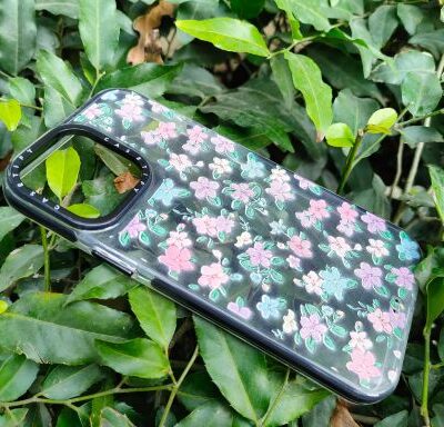 Flower Design Transparent iPhone 13 Pro Max Case