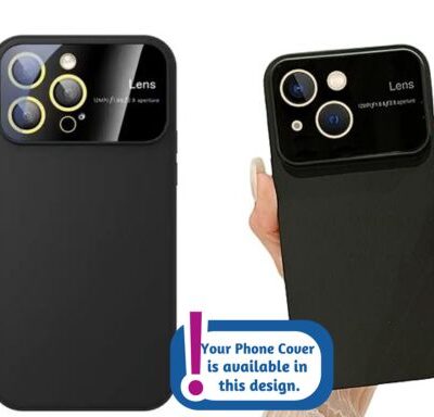 PREMIUM SILICONE CASE WITH CAMERA LENS BLACK : FOR SELECTED PHONE MODELS