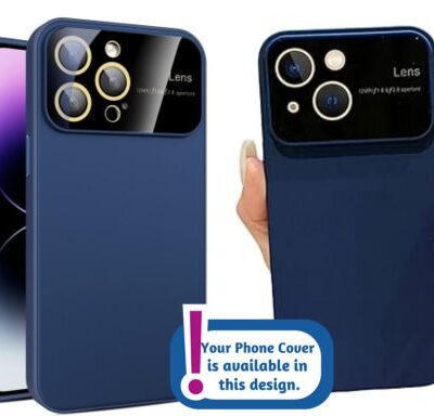 PREMIUM SILICONE CASE WITH CAMERA LENS BLUE : FOR SELECTED PHONE MODELS
