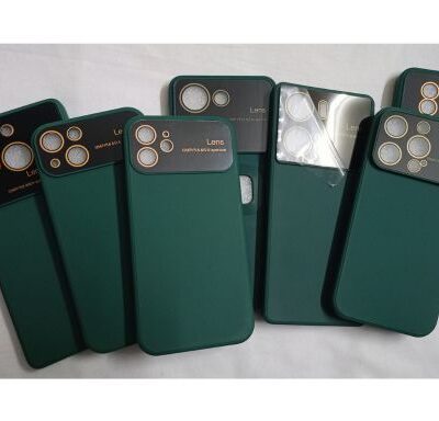 PREMIUM SILICONE CASE WITH CAMERA LENS GREEN : FOR SELECTED PHONE MODELS
