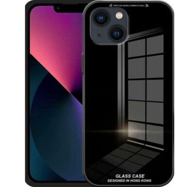 Black Matte Finish Luxurious Toughened Glass Cover for Apple iPhones