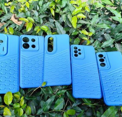 IMPORTED SILICON SOFT ANTI-SLIP PHONE COVER : BLUE