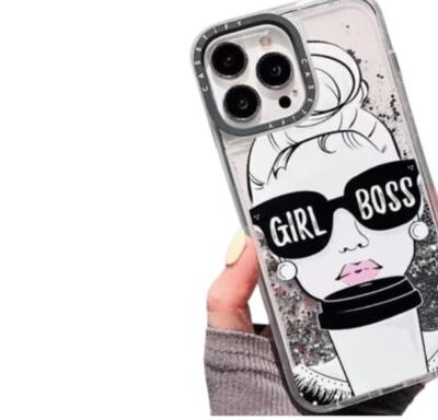 Girl Boss Design Transparent iPhone 13 Pro Max Case