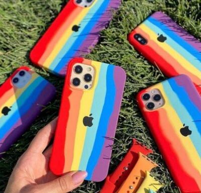 iPhone & OnePlus Premium Silicone Cases (Rainbow)