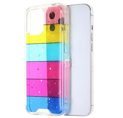 Pattern Design Glitter Bling Hybrid TPU Hard iPhone Cases