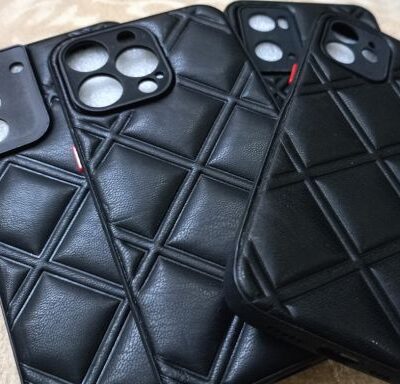 RHOMBUS PUFFY PHONE CASES : BLACK