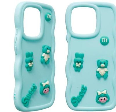 Sweet Teddy Rubber case – Green (For Selected Phone Models)
