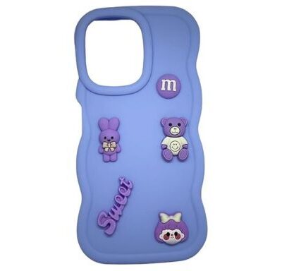 Sweet Teddy Rubber case – Purple (For Selected Phone Models)