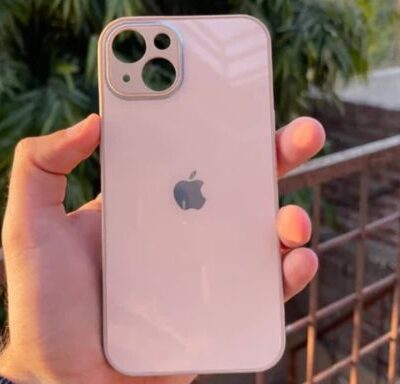 iPhone Premium Glass Case : Light Purple Color