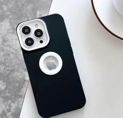 Premium Silicone Back Cover Anti-Fingerprint & Scratch Resistance For IPhone (Black-White)