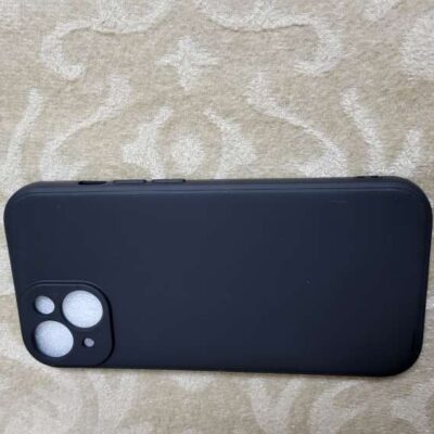 Black silicon cover for iPhone 13, 14 & 15