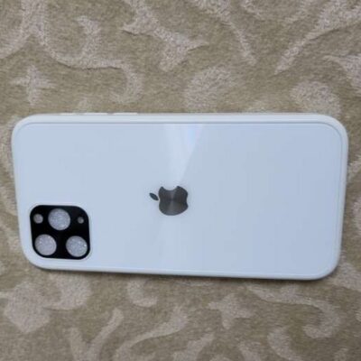 iPhone 11 Pro white glass mobile cover