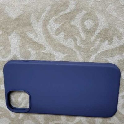 iPhone 14 Pro & iPhone 15 Plus blue silicone case