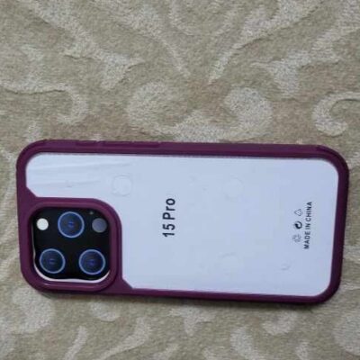 Transparent Phone Case Wine Red or iPhone 14 Pro & iPhone 15 Pro