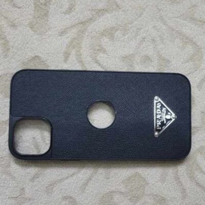 Prada Design Black Case For iPhone 15 Plus mobile covers