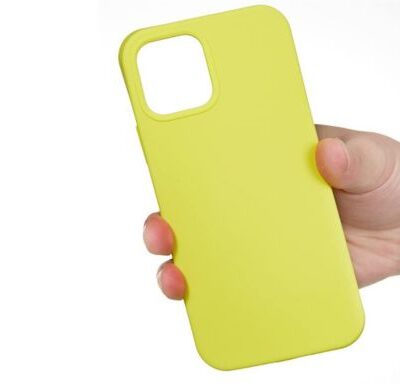 iPhone silicone premium soft case YELLOW