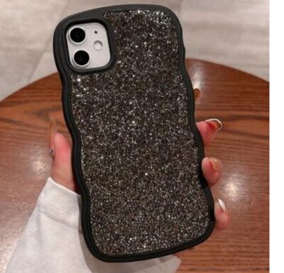 GLITTER SPARKLE IPHONE CASE BLACK