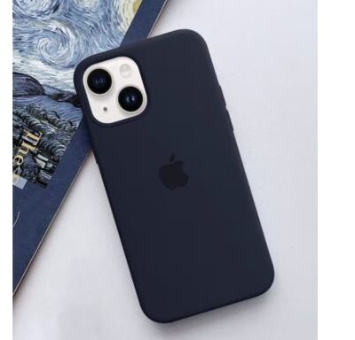 iPhone silicone premium soft case Dark Blue