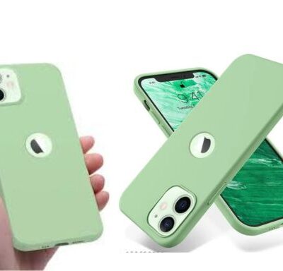 iPhone Silicone Premium Dirt Resistant Soft Case Hole Cut Matcha Green