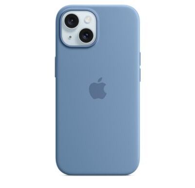 iPhone silicone premium soft case Winter Blue
